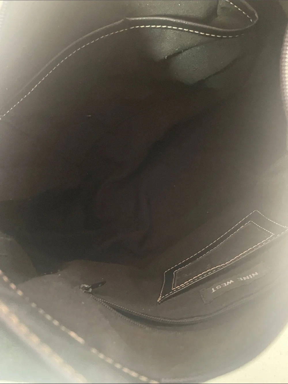 Nine West Black Hobo Shoulder Bag with Front Zip